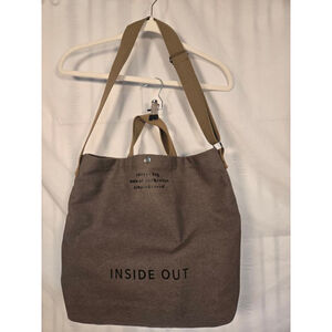 Women's Unbranded Brown Canvas Tote Bag One Size